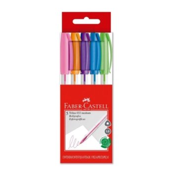 Pack de Boligrafos Faber Castell x5 Colores