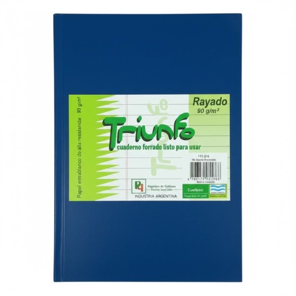 CUADERNO TRIUNFO 16X21 RAYADO 194HJ