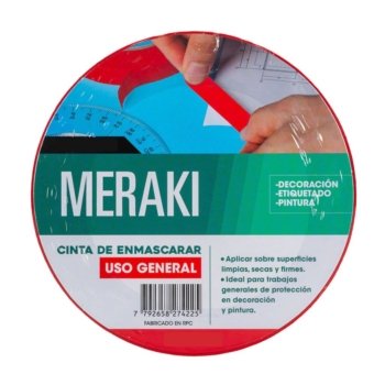 Cinta Adhesiva de Papel Meraki Roja