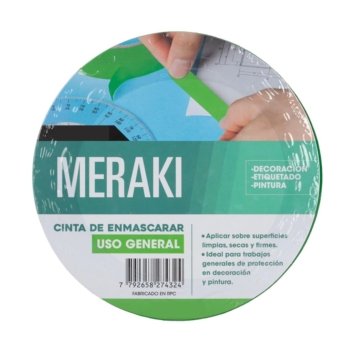 Cinta Adhesiva de Papel Meraki Verde