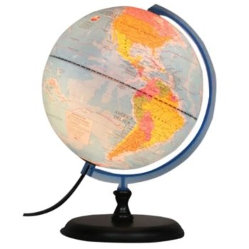 Globo Base Madera 25cm con Luz