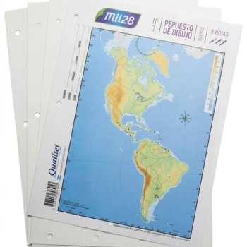 Repuesto n 3 canson 130gr x6 blanco