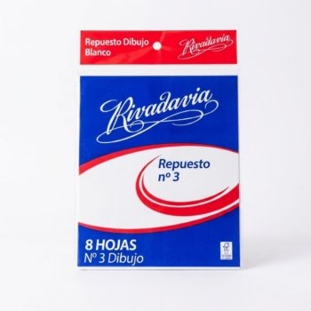 Repuesto n 3 rivadavia dibujo blanco