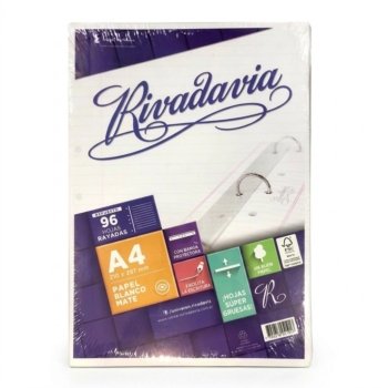 Repuesto 96 rivadavia a4 raya blanco mat