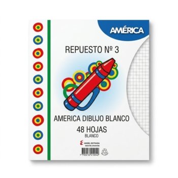 Repuesto n 3 america dibujo blanco