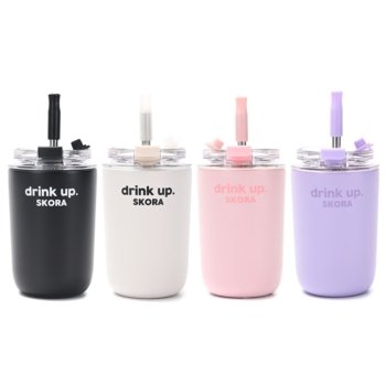 Vaso Skora Termico 230ml Doble Pico Con Bombilla