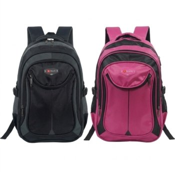 MOCHILA KIBURI ROSA/GRIS K2298